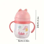 Baby Sippy Water Cup Straw with Handle 250ml (China) - Image 3