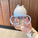 Baby Sippy Water Cup Straw with Handle 250ml (China) - Image 4