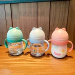 Baby Sippy Water Cup Straw with Handle 250ml (China)