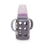 Minitree Glass Feeding Bottle with Silicon Cover Protection - 120ml (3+ month) - Image 8