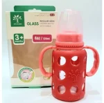 Minitree Glass Feeding Bottle with Silicon Cover Protection - 120ml (3+ month) - Image 5