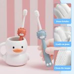 Baby Smile Soft Bristle Children's Toothbrushes with Non-Slip Handle, Fine Bristles, Cartoon Design for Sensitive Gums - Image 4