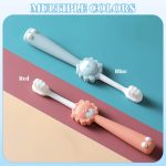 Baby Smile Soft Bristle Children's Toothbrushes with Non-Slip Handle, Fine Bristles, Cartoon Design for Sensitive Gums - Image 2